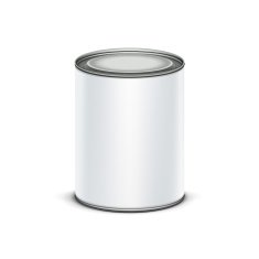 White tin packaging container for tea or coffee vector illustration