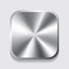 Vector metal button with circular