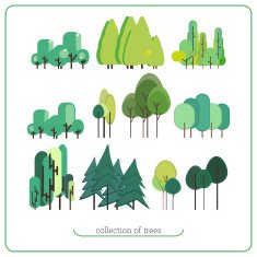 Set flat landscape elements
