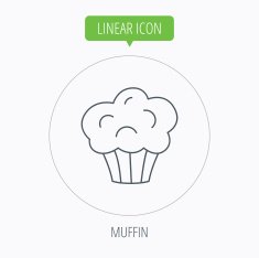 Muffin icon Cupcake dessert sign N11