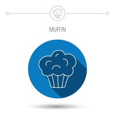 Muffin icon Cupcake dessert sign N12