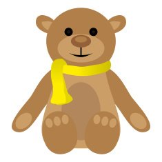 Contour teddy bear N2