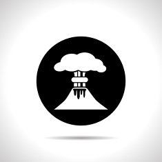 volcano mountain erupting icon N10