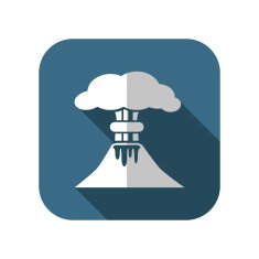 volcano mountain erupting icon N11