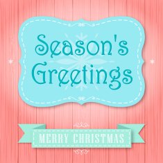 Vintage Christmas Label with Banner N2