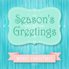 Vintage Christmas Label with Banner N3