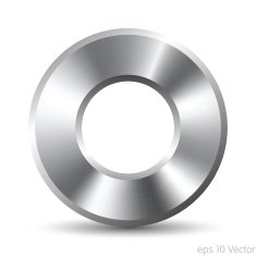 Vector metal donuts button with circular N2
