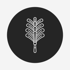 feather duster line icon