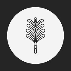 feather duster line icon N3