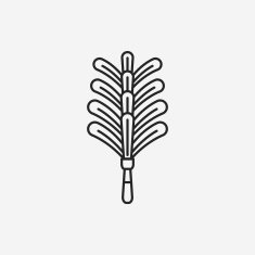feather duster line icon N4