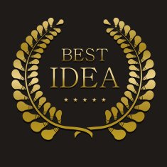 vector gold laurel wreath with sample text