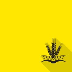 Wheat icon vector illustration Isolated on Yellow background