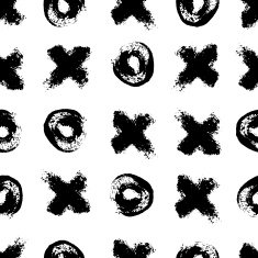 Black and white abstract seamless pattern N7