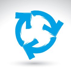 Hand-painted blue update sign isolated on white background N3 free ...