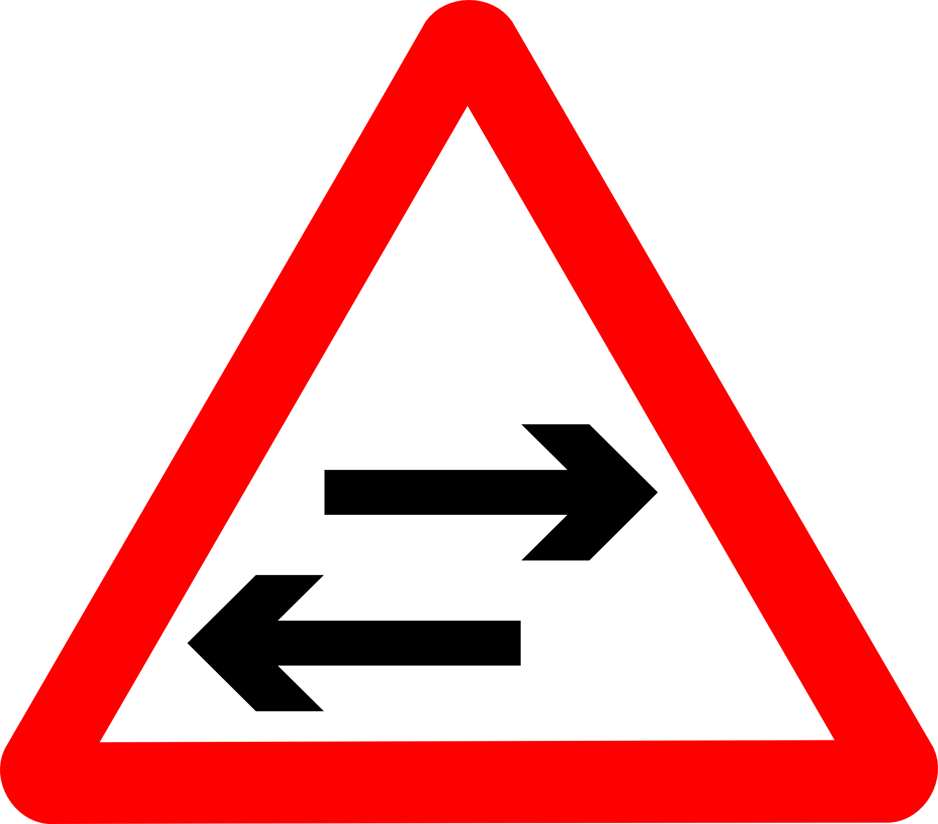 traffic-sign-two-way-road-free-image-download