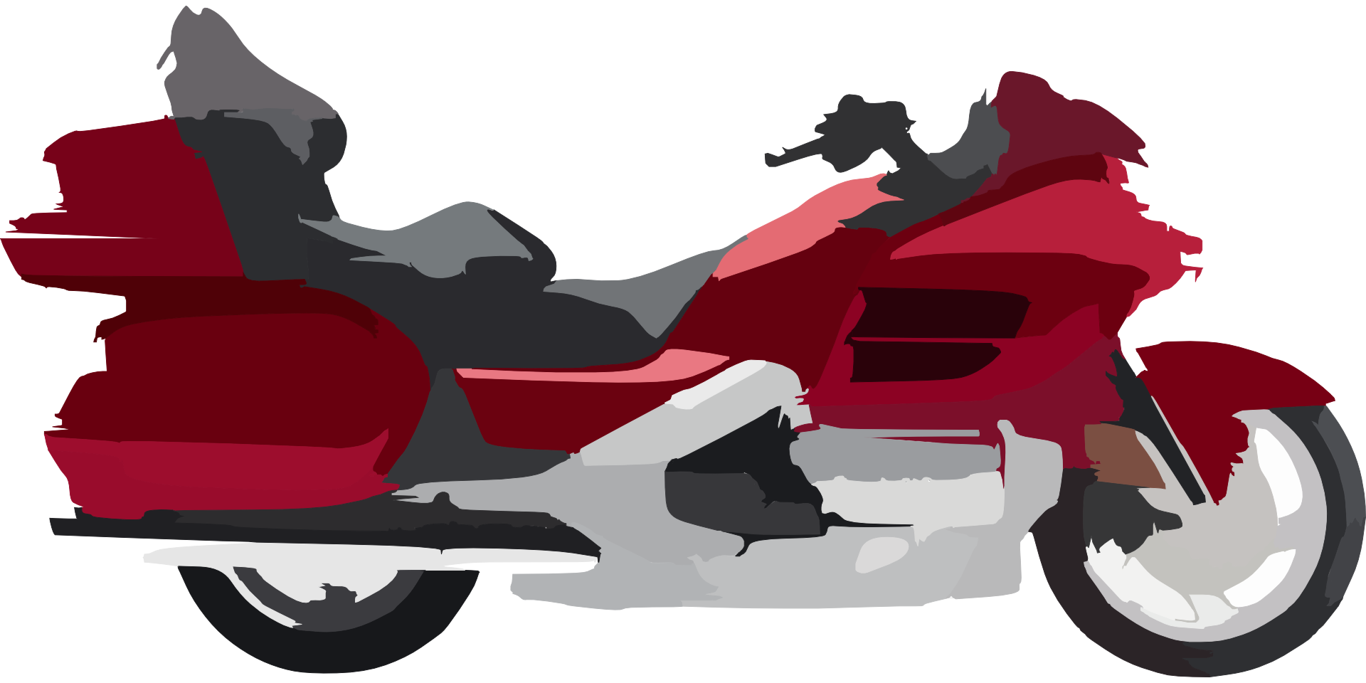 Drawing of a red motorcycle free image download