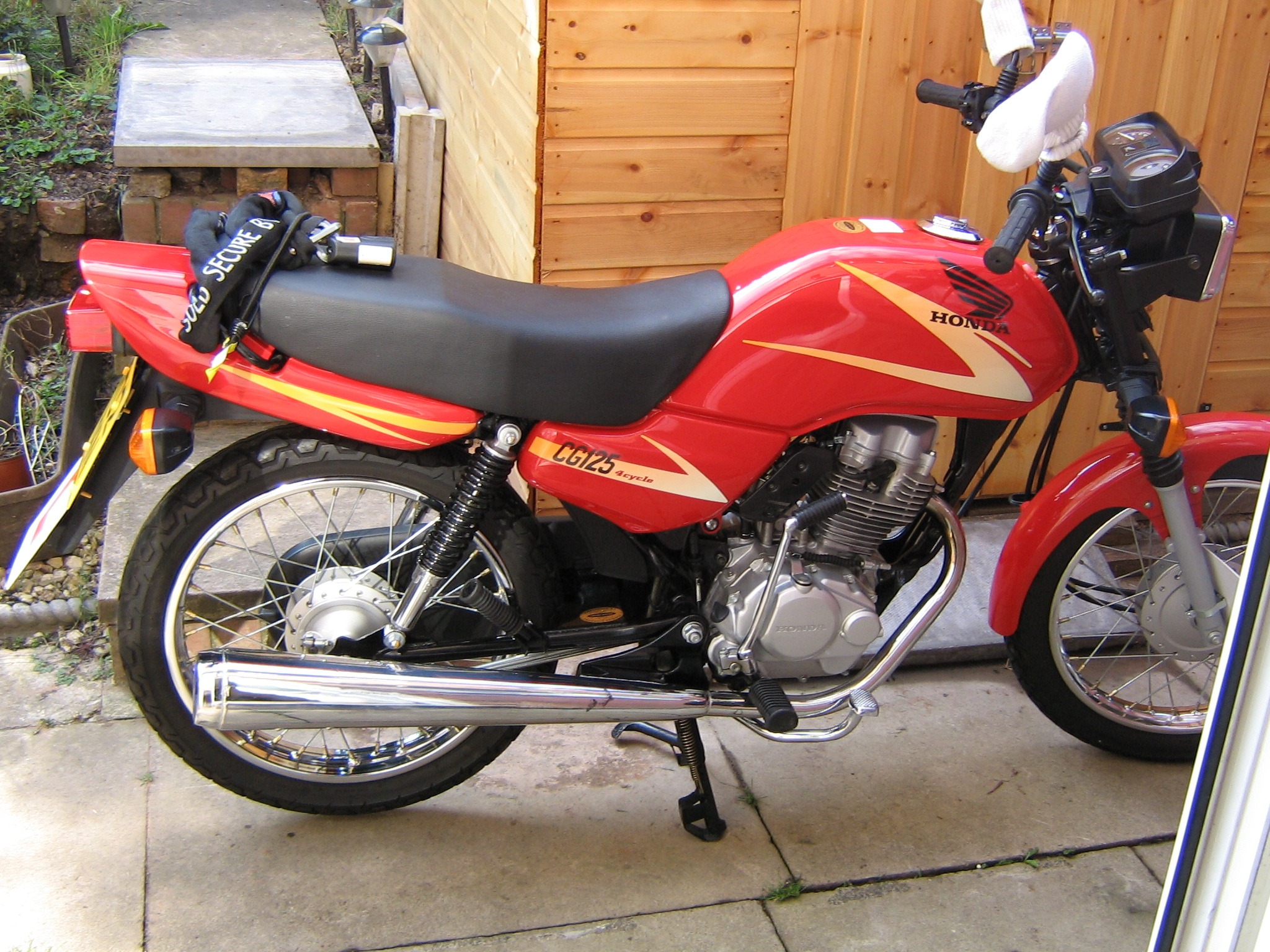 red honda motorbike