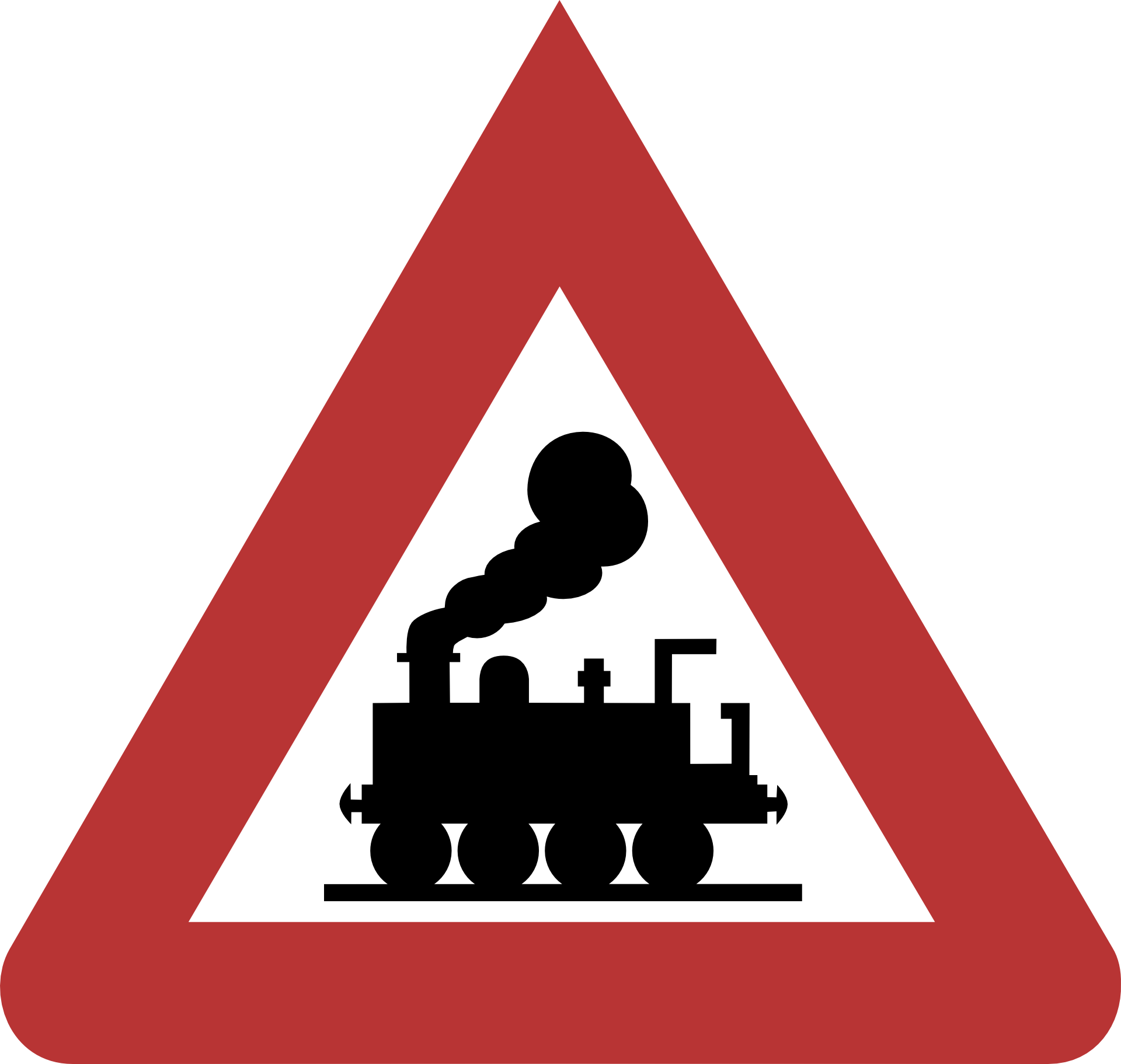 Unguarded Level Crossing Traffic Sign Free Image Download