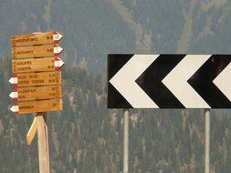 street sign with direction signs