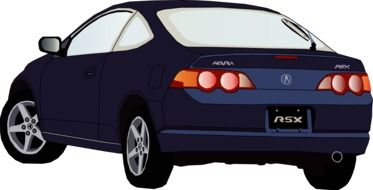 Blue Sedan clipart