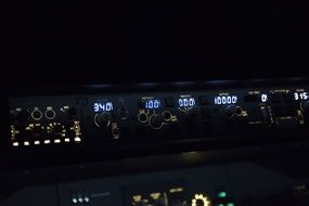 dashboard in the plane