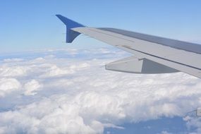 aircraft wing in midair