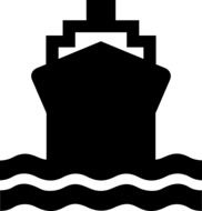 Black boat clipart