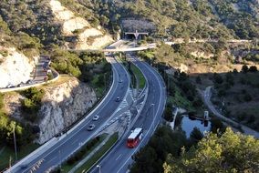 truck driving on the highway