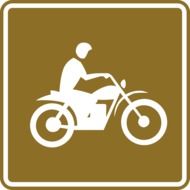 vintage road sign, motorbike, drawing