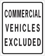 notice commercial vehicles excluded