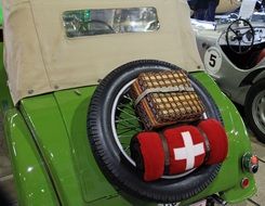 rear view of an old classic car