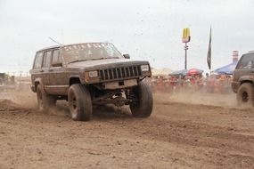 dirty jeep like an SUV