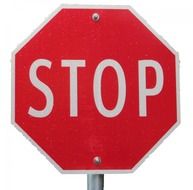 red prohibitory sign "stop"