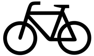 drawing bicycle on a white background