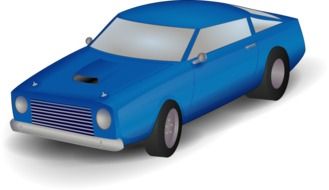 blue model car draw
