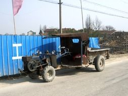 parked tractor in china