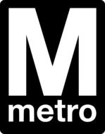 metro letter logo drawing