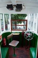 tram cabin in lisbon