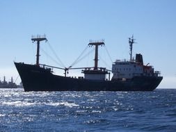 freighter off the coast of chile