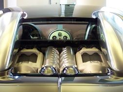 Engine of Bugatti Veyron car