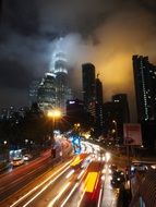 Photo of Night traffic in Kuala Lumpur