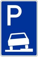 parking on the sidewalks, traffic sign