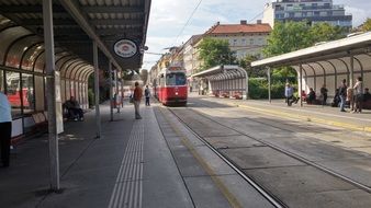 trams in Vienna, Austria