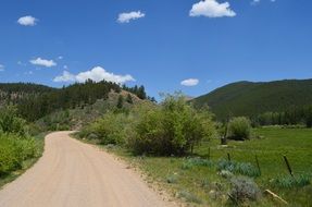 gravel road path