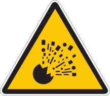 explosive warning sign