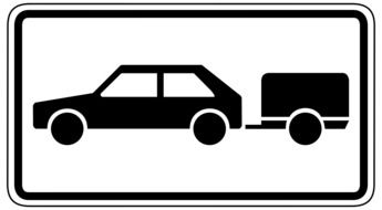 car sign with trailer as an illustration