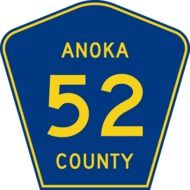 road sign of route number 52 anoka county