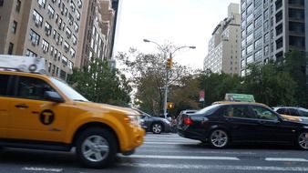 taxi on the streets, new york