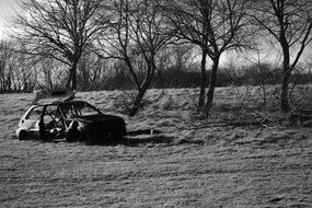 Car skeleton in London