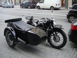 black vintage motorcycle